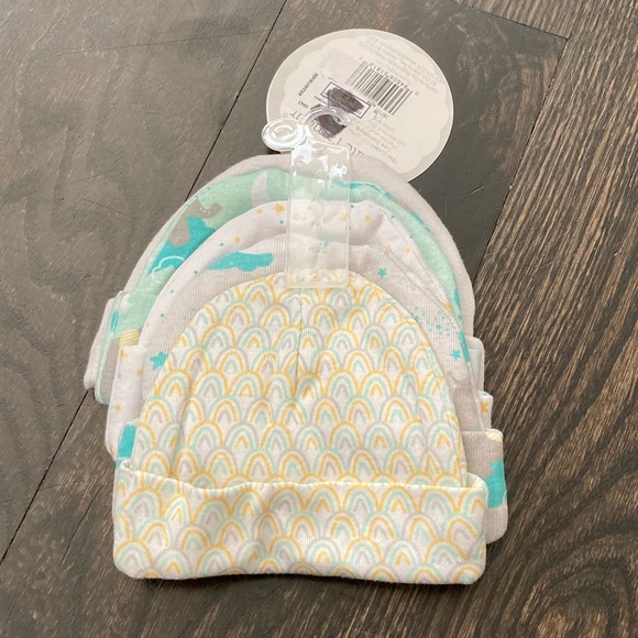 Infant Baby Elephant Print Cotton Caps 5-pack by Petite L’Amour - Picture 2 of 7